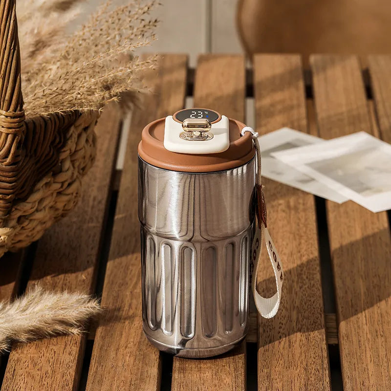 Smart Digital Thermal Bottle – 450ml Insulated Stainless Steel Thermos
