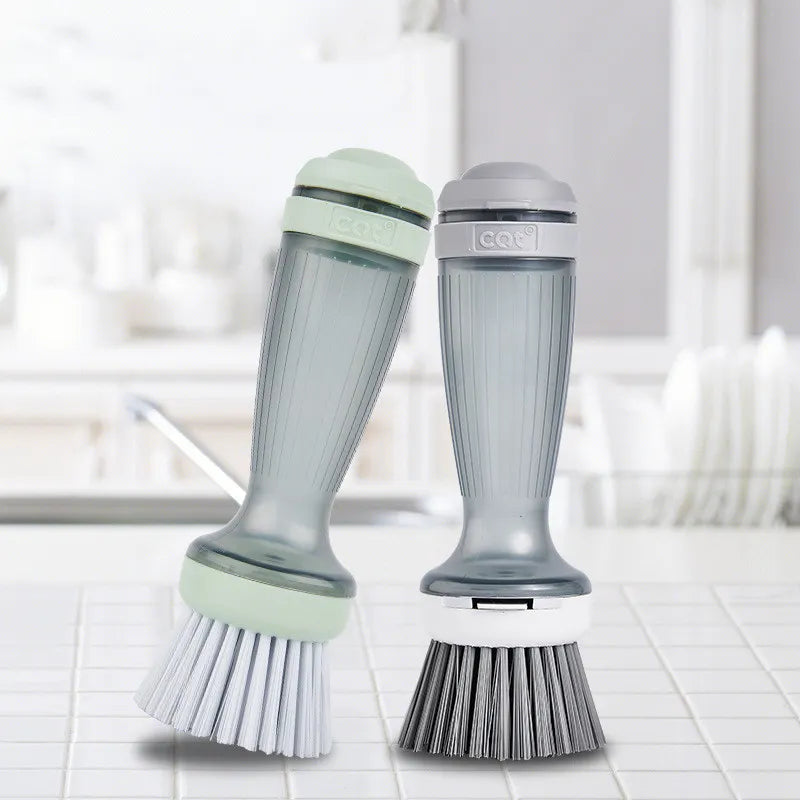 Dish Brush with Built-In Soap Dispenser
