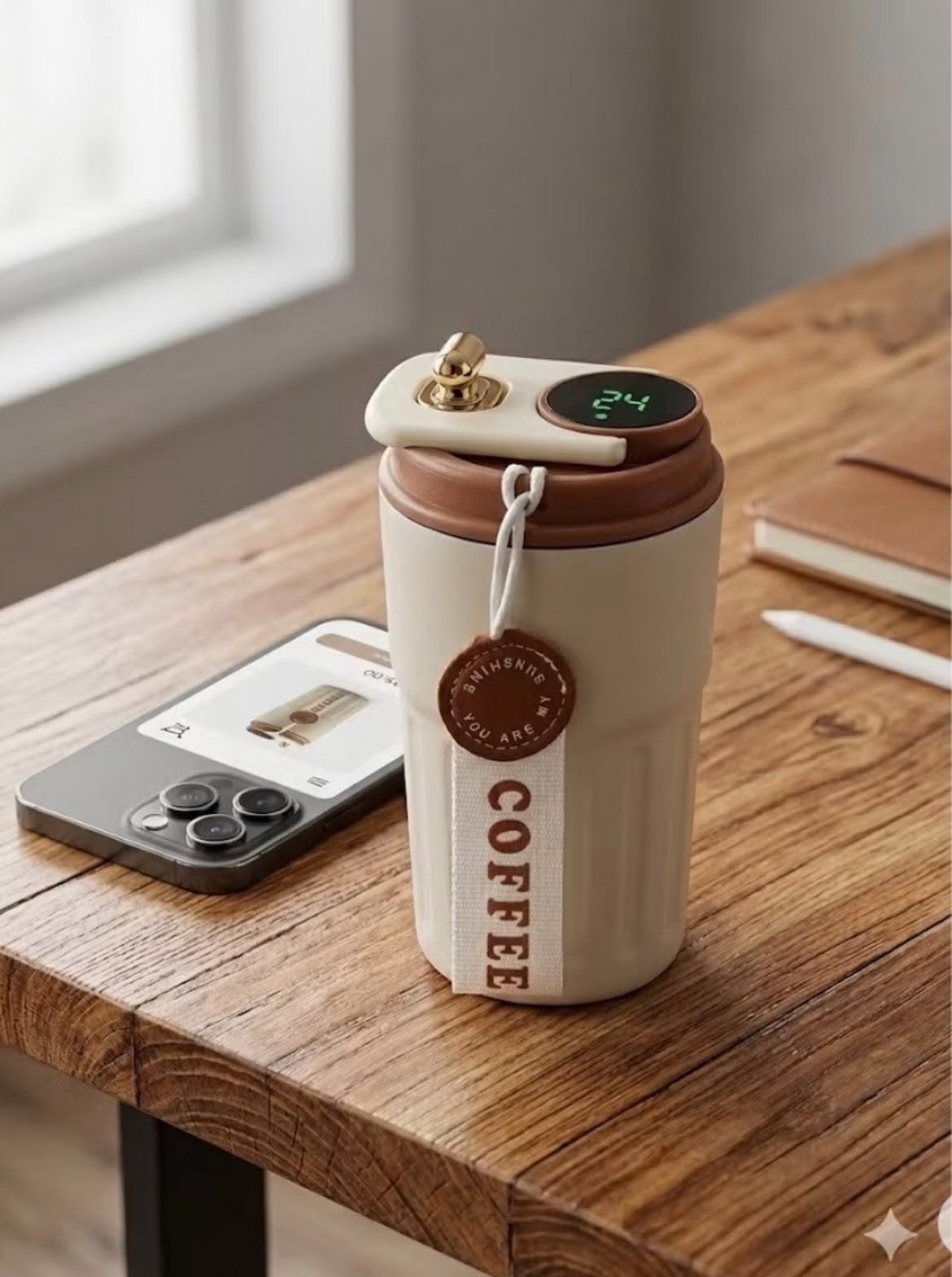 Smart Digital Thermal Bottle – 450ml Insulated Stainless Steel Thermos