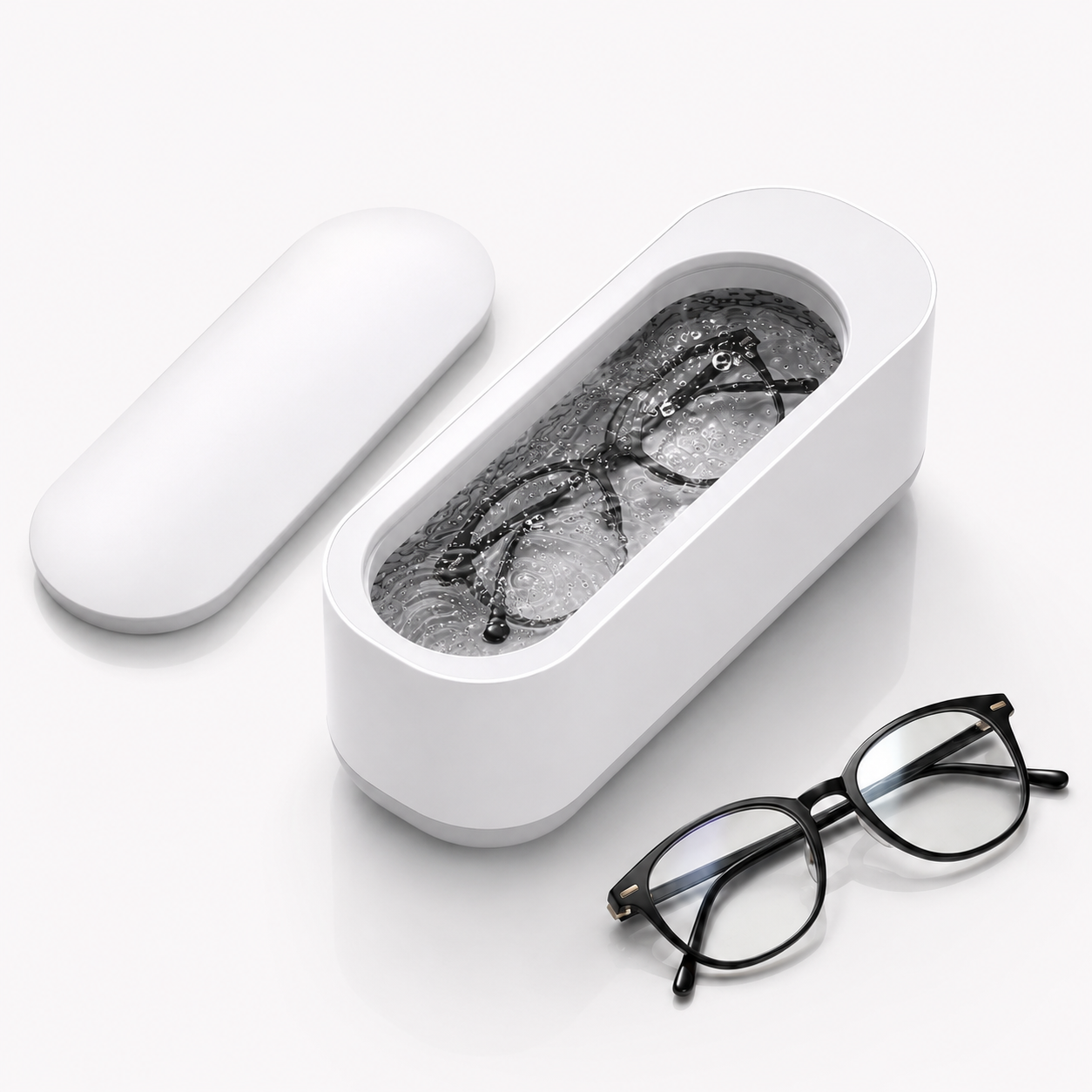 Ultrasonic Cleaner for Glasses & Jewelry – Wireless Cleaning Box
