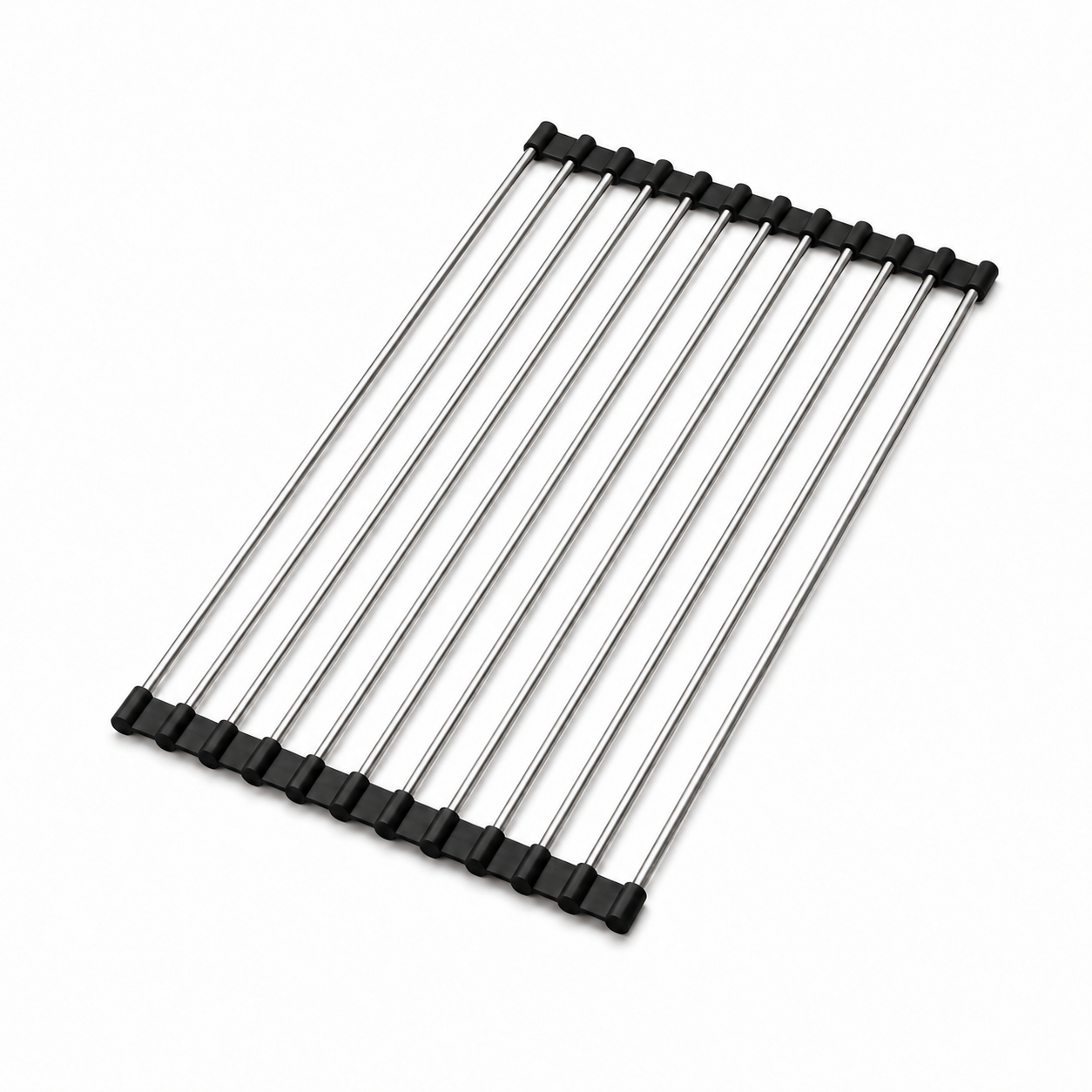 Folding Kitchen Drain Sink Rack Stainless Steel