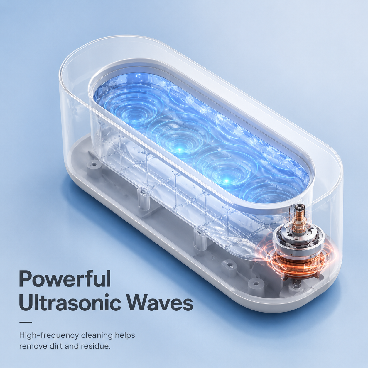 Ultrasonic Cleaner for Glasses & Jewelry – Wireless Cleaning Box