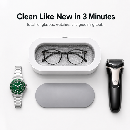 Ultrasonic Cleaner for Glasses & Jewelry – Wireless Cleaning Box
