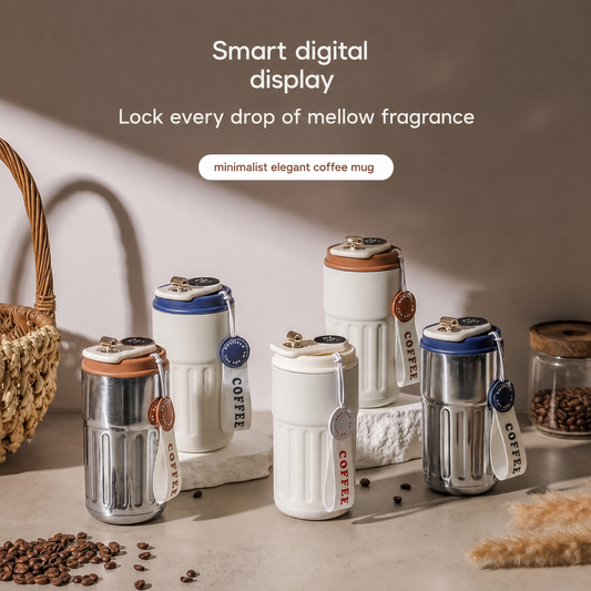 Smart Digital Thermal Bottle – 450ml Insulated Stainless Steel Thermos