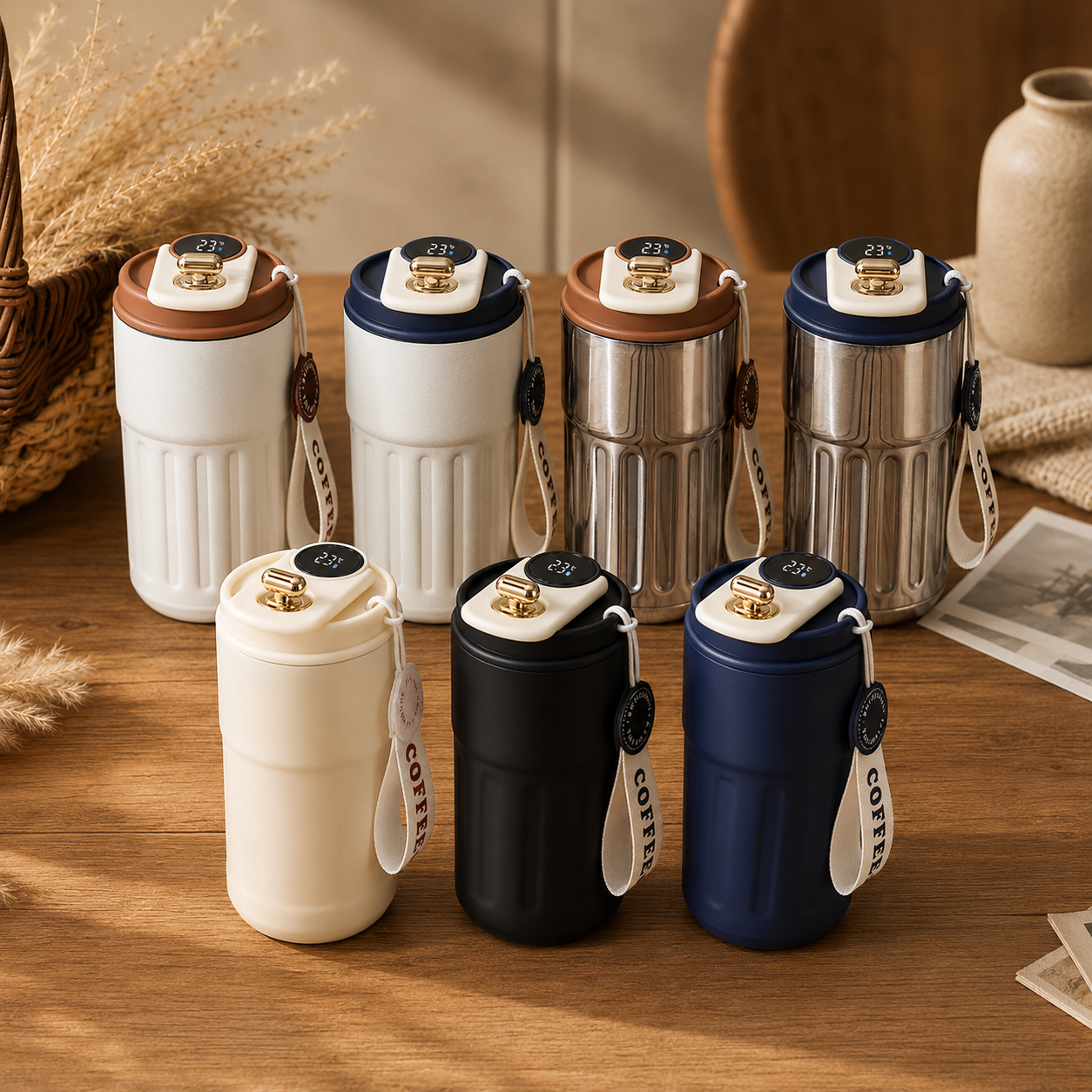 Smart Digital Thermal Bottle – 450ml Insulated Stainless Steel Thermos