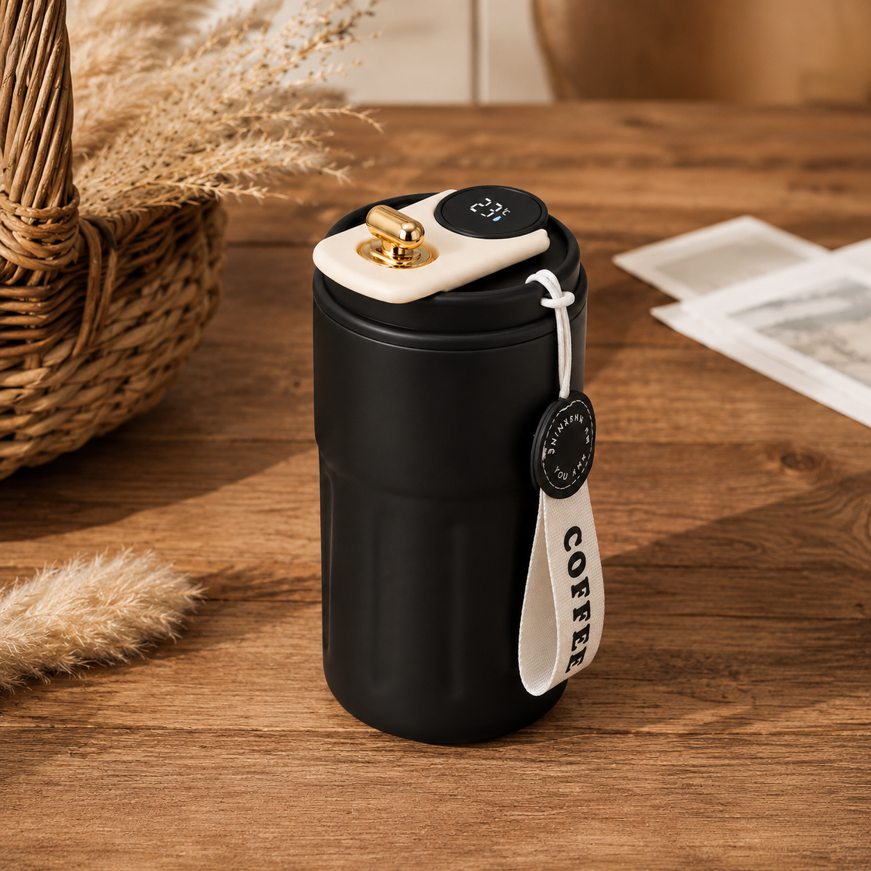 Smart Digital Thermal Bottle – 450ml Insulated Stainless Steel Thermos