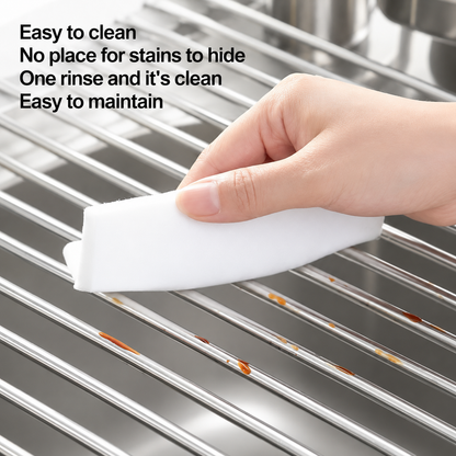Folding Kitchen Drain Sink Rack Stainless Steel