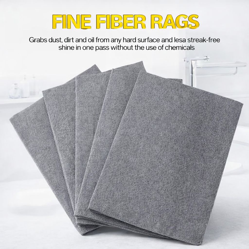 10-Pack Streak-Free Microfiber Cleaning Cloths