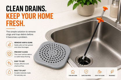 Complete Drain Cleaning Bundle – Prevent Clogs & Remove Hair Fast