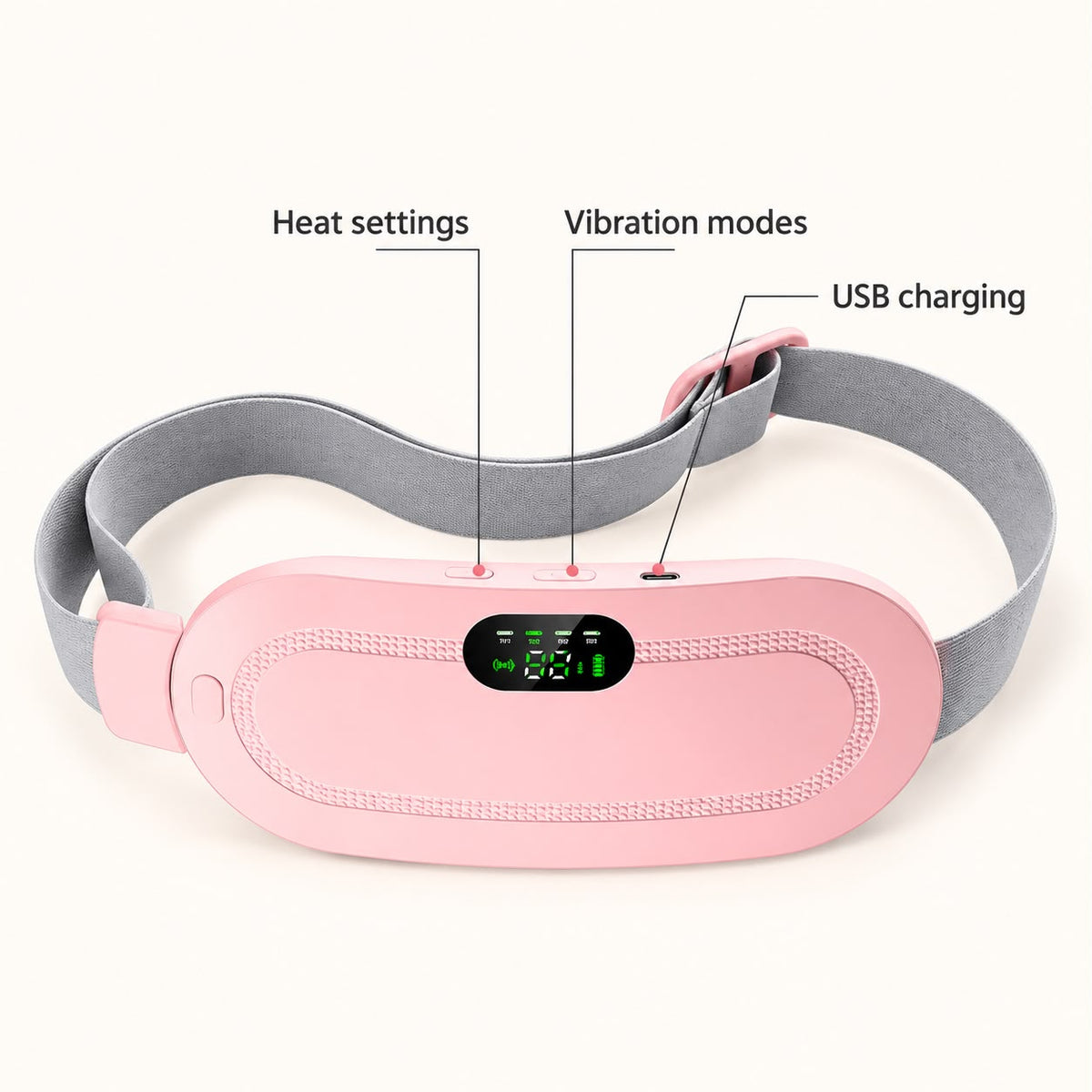 Rechargeable Menstrual Heating Belt with Vibration & Gift Box
