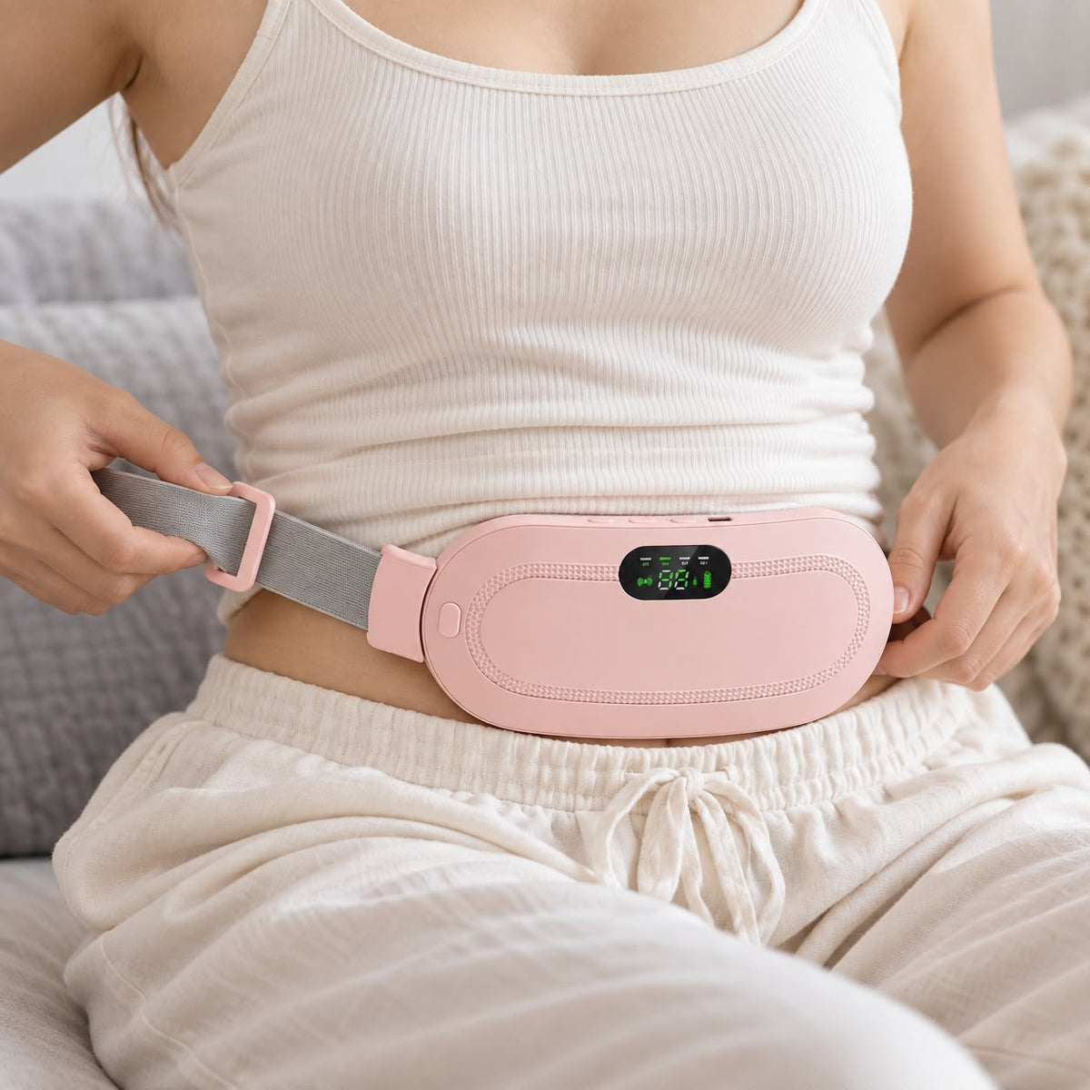 Rechargeable Menstrual Heating Belt with Vibration & Gift Box