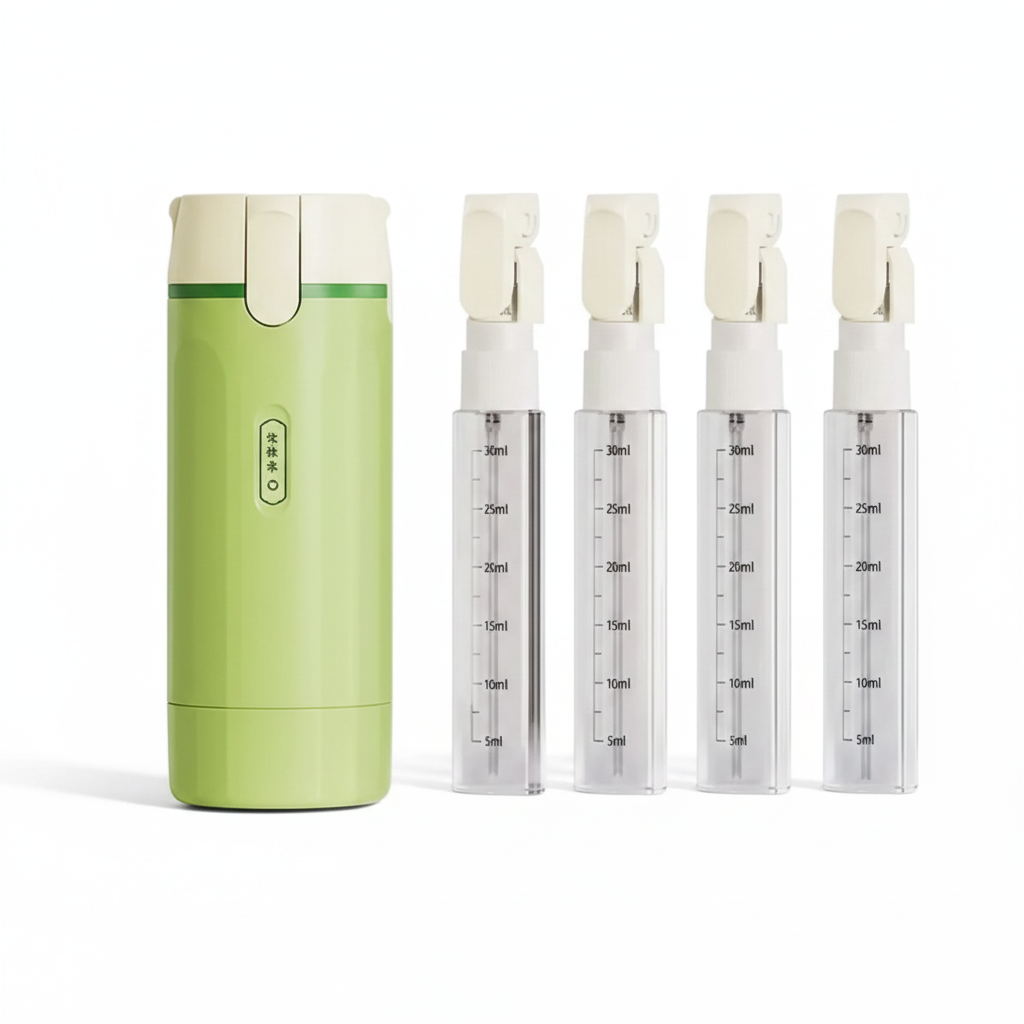 4 in 1 Travel Dispenser - Green 2 Pack (4 bottles)