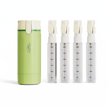 4 in 1 Travel Dispenser - Green 2 Pack (4 bottles)